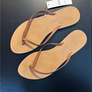 J. Crew Brown Leather Minimalist Sandals